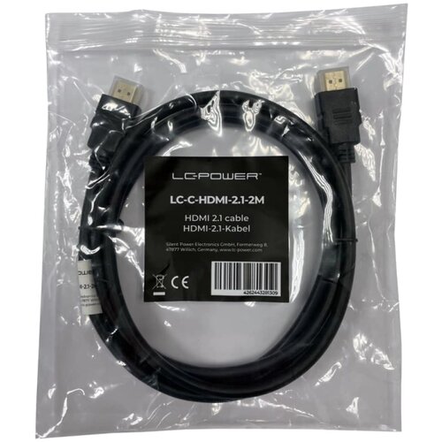 LC-Power kabl LC-C-HDMI-2.1-2M HDMI2.1 (m) na HDMI2.1(M) 2m black Slike