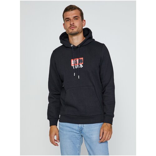 Diesel Black Men's Hoodie Girk - Men Cijene