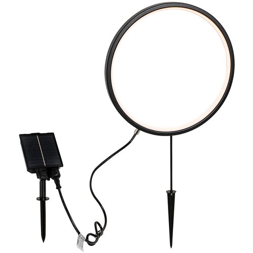 QAZQA Vrtna svetilka s konico črna 60 cm z vgrajeno polnilno LED in sončno energijo IP65 - Adalind Cene