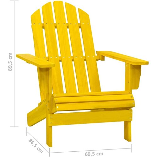 VidaXL Vrtna stolica Adirondack od masivne jelovine žuta Slike