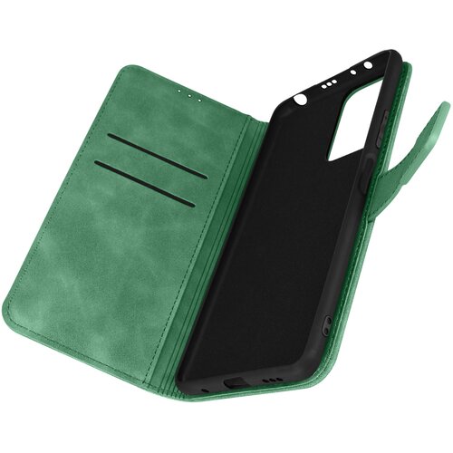 forcell Xiaomi Redmi Note 10 Pro Soft Touch Suede Effect Case z denarnico in stojalom za video, Tender Book - zelen, (20524434) Cene
