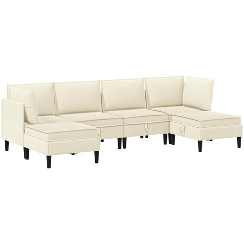  Set namještaja za dnevni boravak 6 pcs Krem Tkanina Cene