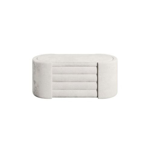 Atelier Del Sofa klupa Rosa u kutiji, 105 cm x 42 cm x 42 cm, krem Slike
