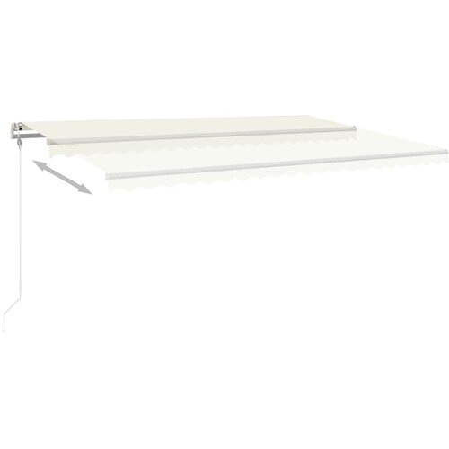  Automatska tenda sa senzorom za vjetar LED 500x350 cm krem Slike