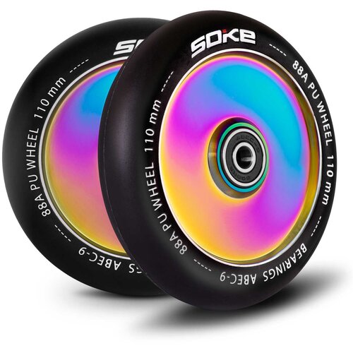 Janshop 110 mm Scooter Wheels Full Rainbow 2 PCS, (21225875) Slike