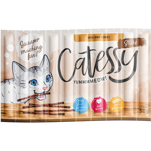 Catessy palčke 10 x 5 g - BBQ puran Cene