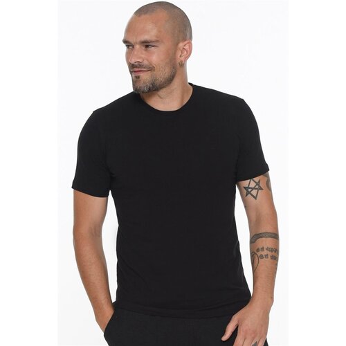 Dewberry T8569 BICYCLE COLLAR MEN&amp;#039;S T-SHIRT-LIGHT BLACK Slike