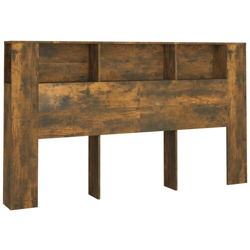  Uzglavlje s ormarićem boja dimljenog hrasta 180x18,5x104,5 cm Slike
