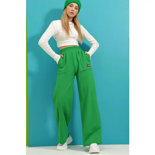 Trend Alaçatı Stili Sweatpants - Green - Loose