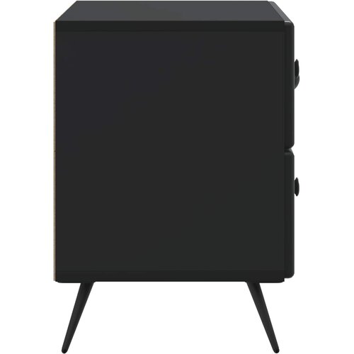  Noćni ormar Crna 62 x 34,5 x 47,5 cm Konstruirano drvo Slike