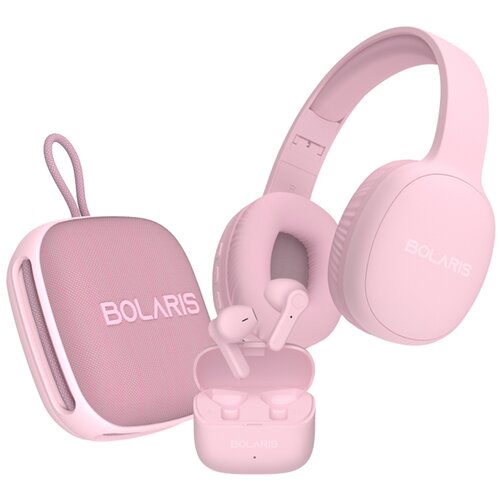 Oem Bolaris, Stereo slu&scaron;alke Malaga 3 v 1 / zvočnik Bluetooth / slu&scaron;alke Valencia Audio Pack, Roza, (5000231621) Cene