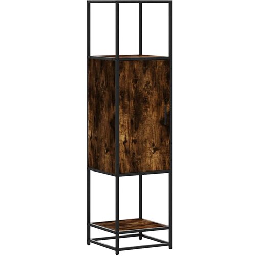 Maison Chic Visoka omara - Komoda - Predalnik dimljen hrast 35,5x35x139 cm inž. les in kovina, (21719398) Cene