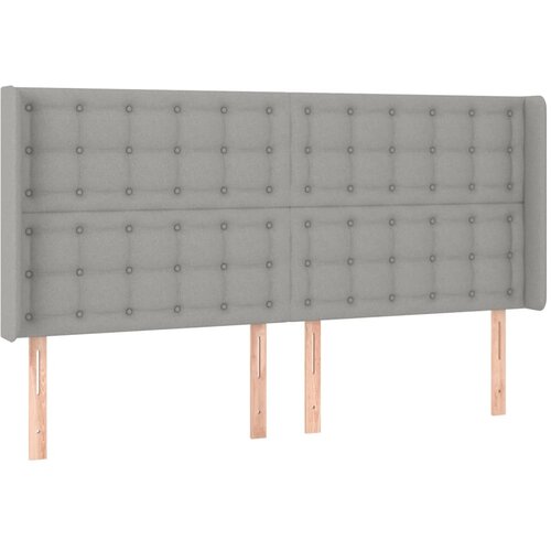  Krevet box spring s madracem LED svjetlosivi 180x200 cm tkanina Slike