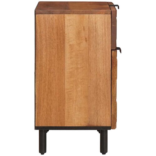  Noćni ormar s ladicama Smeđa 50 x 33 x 60 cm Čvrsto drvo manga Slike