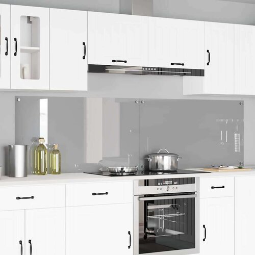 VidaXL Za&amp;scaron;čita za kuhinjo 2 pcs Svetlo siva 110 x 60 cm kaljeno steklo Slike