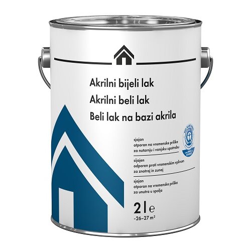 SWINGCOLOR Akrilni bijeli lak (2 l, Bijele boje, Sjaj) Slike