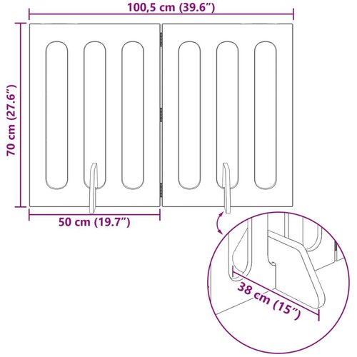  Preklopna ogradica za kućne ljubimce 2 pcs Crni Hrast Slike