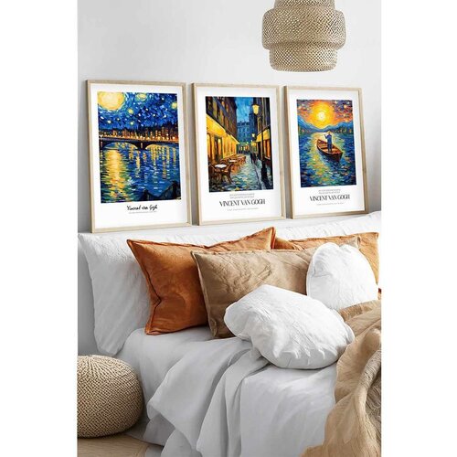 WALLXPERT Huhu527 - Višenamenska Dekorativna Slika u Ramovima (3 Komada) 30 x 40 cm Cene