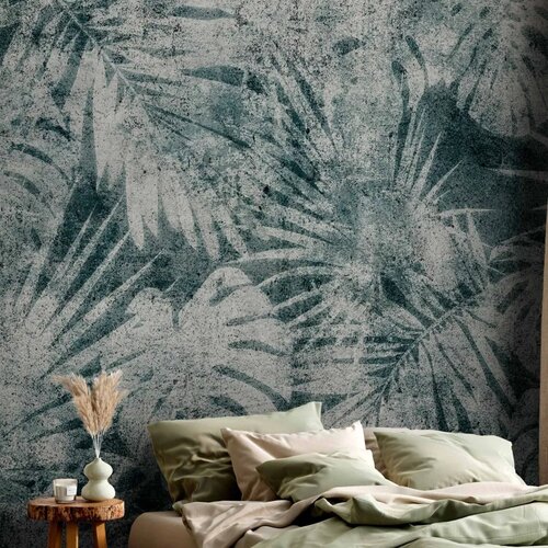  Foto tapeta - Exotic nature in the jungle - floral landscape with leaves with patterns 200x140 Cene