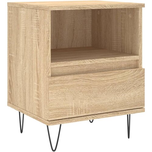 Maison Chic Nočna omarica - Nočna miza sonoma hrast 40x35x50 cm inženirski les, (21687520) Slike