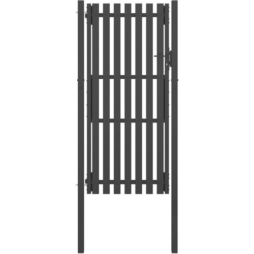 vidaXL Ograjna vrata jeklena 1x2,5 m antracitna, (20766013) Cene