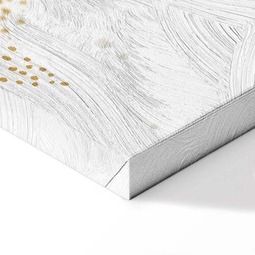  Slika - Fairy-Tale Galaxy - Phases of the Moon in Yellow Tones Among Stars in Beige and Ash Colors with Stardust 30x20 Premium P Slike