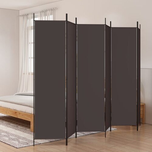 Sobna pregrada s 6 panela smeđa 300 x 200 cm od tkanine Cene