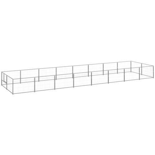 VidaXL kavez za pse srebrni 16 m&amp;sup2; čelični Slike