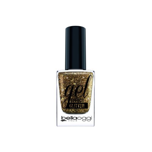 Bellaoggi lak za nohte - Gel Effect Glitter Nail Polish - Funky Gold Slike