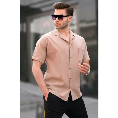 Madmext Shirt - Brown - Regular fit