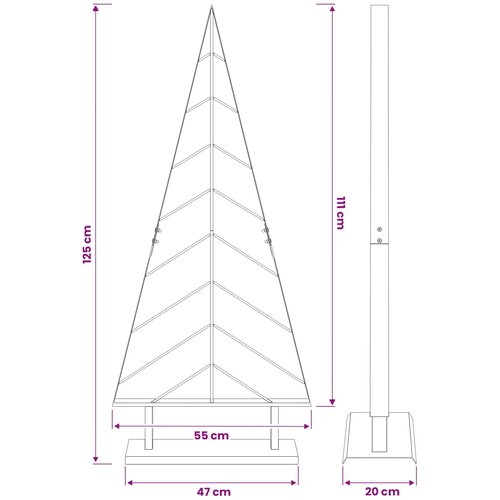  Metalna božićna jelka KUOPIO 125 cm Čelik Zlatno Slike