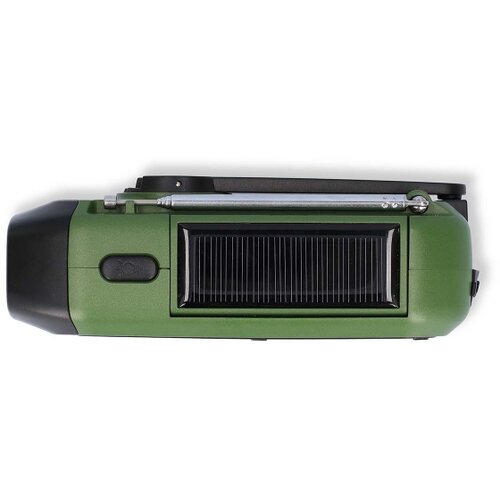 Nedis RDDBCR2000GN-Radio DAB+/FM sa ručnim navijanjem, solarnim panelom i LED osvetljenjem, 5V/2500 mAh Slike