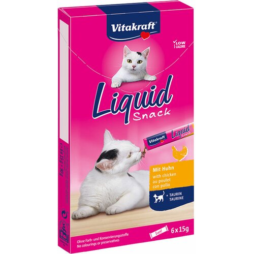 Vitacraft liquid sticks poslastica za mačke - piletina 6x15g Slike