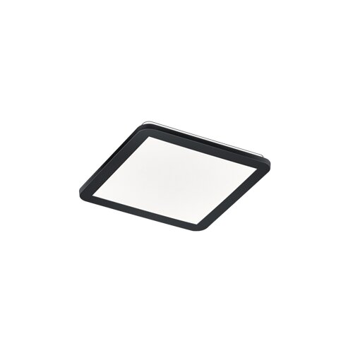 Trio Leuchten Stropna svetilka kvadratno črna 30 cm vključno z LED 3-stopenjsko zatemnitvijo IP44 - Lope Slike