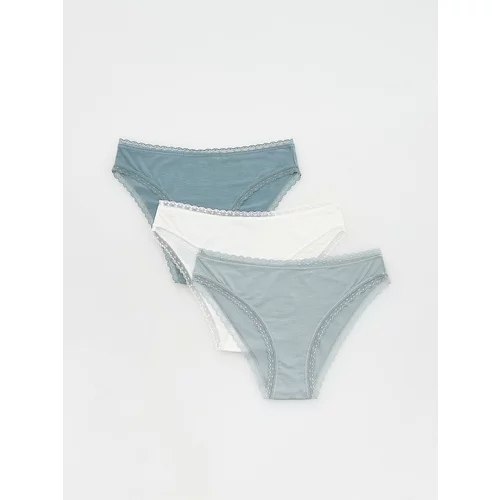 Reserved - Komplet od 3 para bikini gaćica - steel blue
