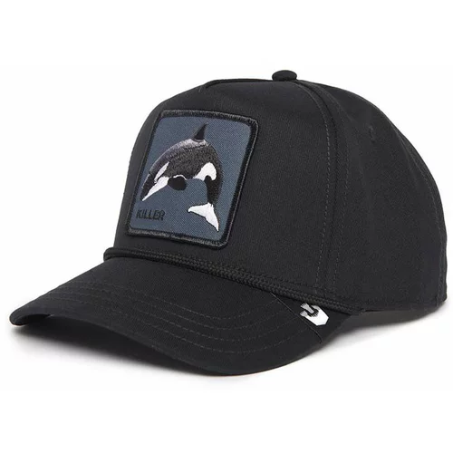 Goorin Bros Bombažna bejzbolska kapa Killer Whale črna barva, 101-1107