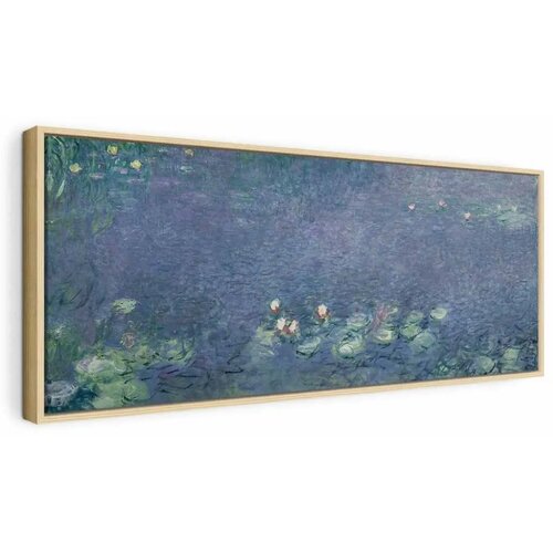  Slika - Claude Monet &ndash; Water Lilies (Water Lilies) III 100x40 U prirodnom drvenom okviru Cijene