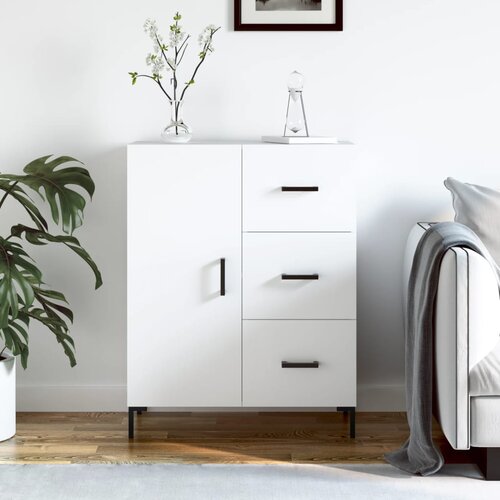 vidaXL Komoda bela 69,5x34x90 cm inženirski les Cene