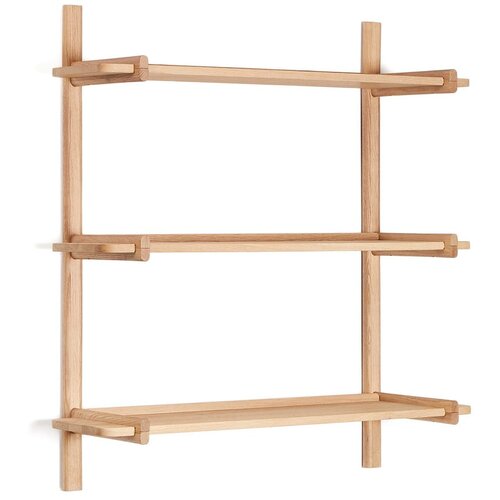 Kave Home Modularni sustav polica od punog hrasta u prirodnoj boji 90x98 cm Sitra &amp;ndash; Slike