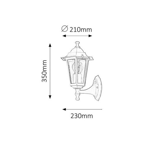 Rabalux velence spoljna zidna lampa E27 60Wcrna IP43 Cene