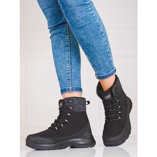 DK Lace-up snow boots for women black