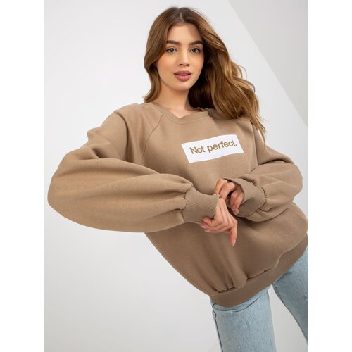 Ex moda Sweatshirt-EM-BL-N652.46-dark beige Slike
