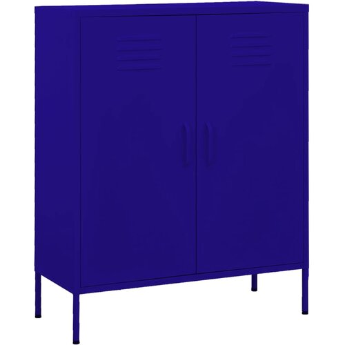 The Living Store Omara za shranjevanje mornarsko modra 80x35x101,5 cm jeklo - Omara, (21429314) Slike