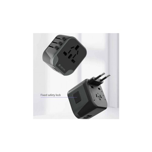 DEVIA adapter global (EU, UK, US, AU) crni Cene