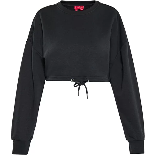 swirly Sweater majica crna