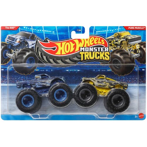 Mattel Hot Wheels Monster Trucks: The 909 proti Pure Muscle mali avtomobilčki, paket 2 kosov 1/64 - Cene