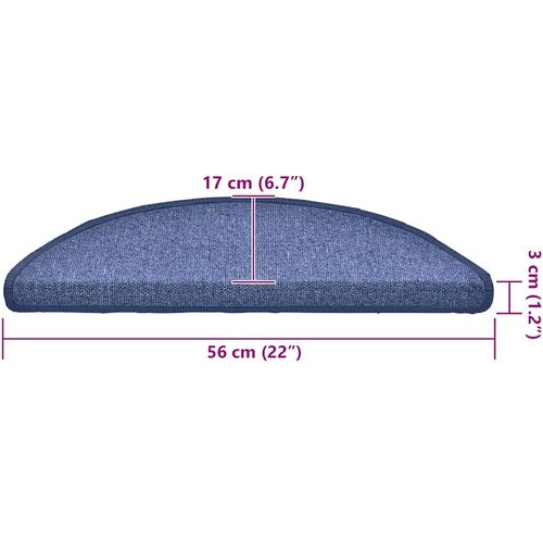 vidaXL Podloge za stopnice 30 kosov Modra 56x17x3 cm Cene