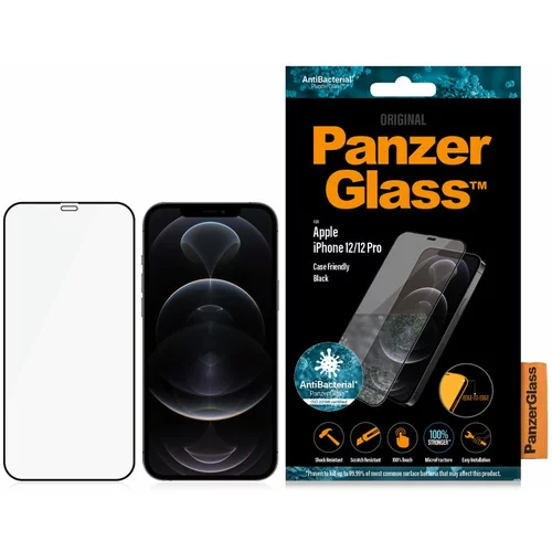 Panzerglass zaštitno staklo za iPhone 12/12 Pro case friendly antibacterial black