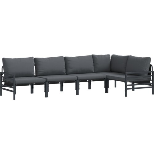 vidaXL Vrtna sedežna garnitura 5 pcs Antracitna Jeklo Cene