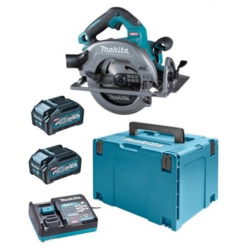 Makita akumulatorska ručna kružna pila XGT HS003GM201 (40Vmax, 190mm, 2x4Ah) brushless motor Slike